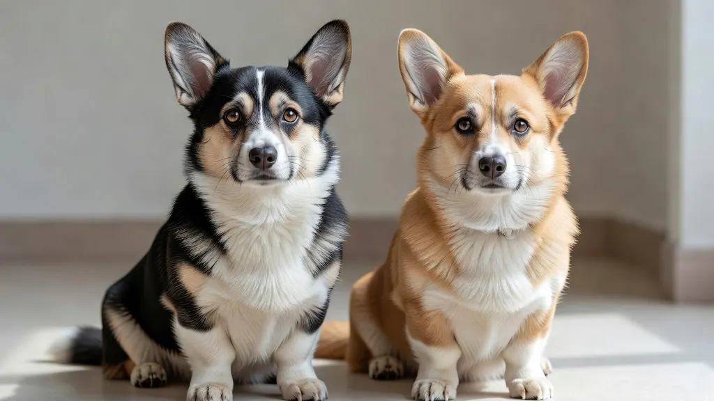 Welsh corgi pembroke czarno biały